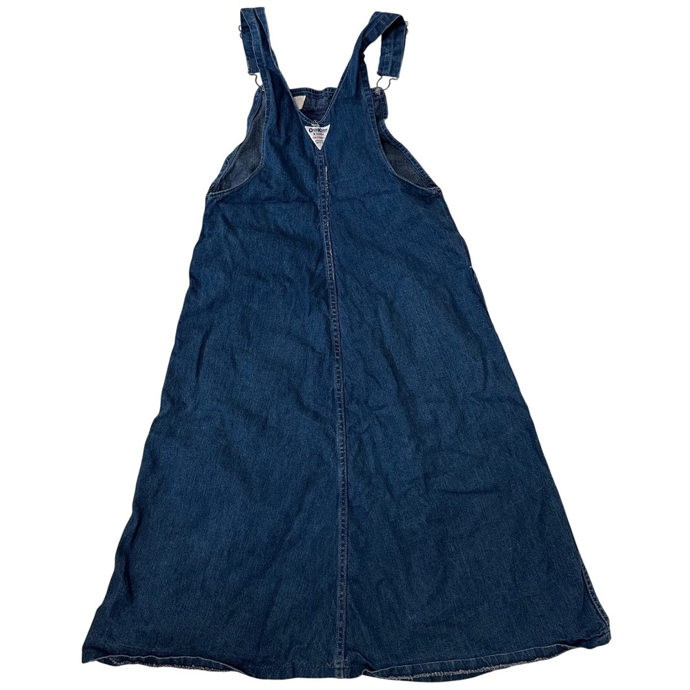 Vintage OshKosh Bgosh Canvasbacks Denim Overall Dress Embroidered VJP‎ Size 11 - Picture 7 of 9